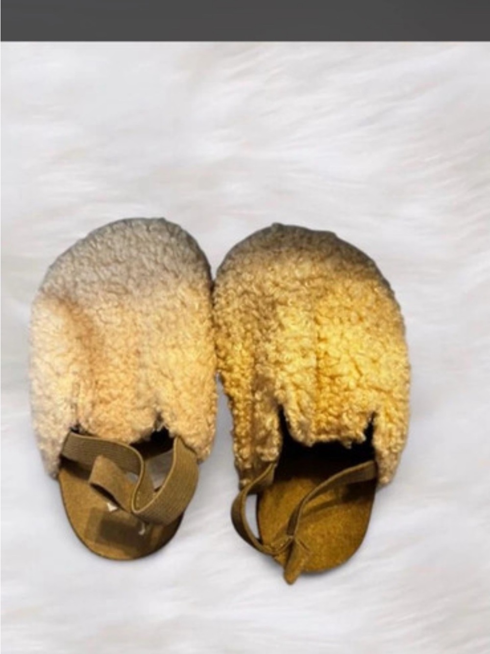 Carter's Cream Sherpa-Lined Kids Slip-On Sandals
